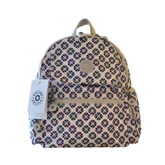 Kipling Matta Small Backpack BP4048 Matta Harmonious Tiles Nylon Travel Bag - Picture 1 of 14